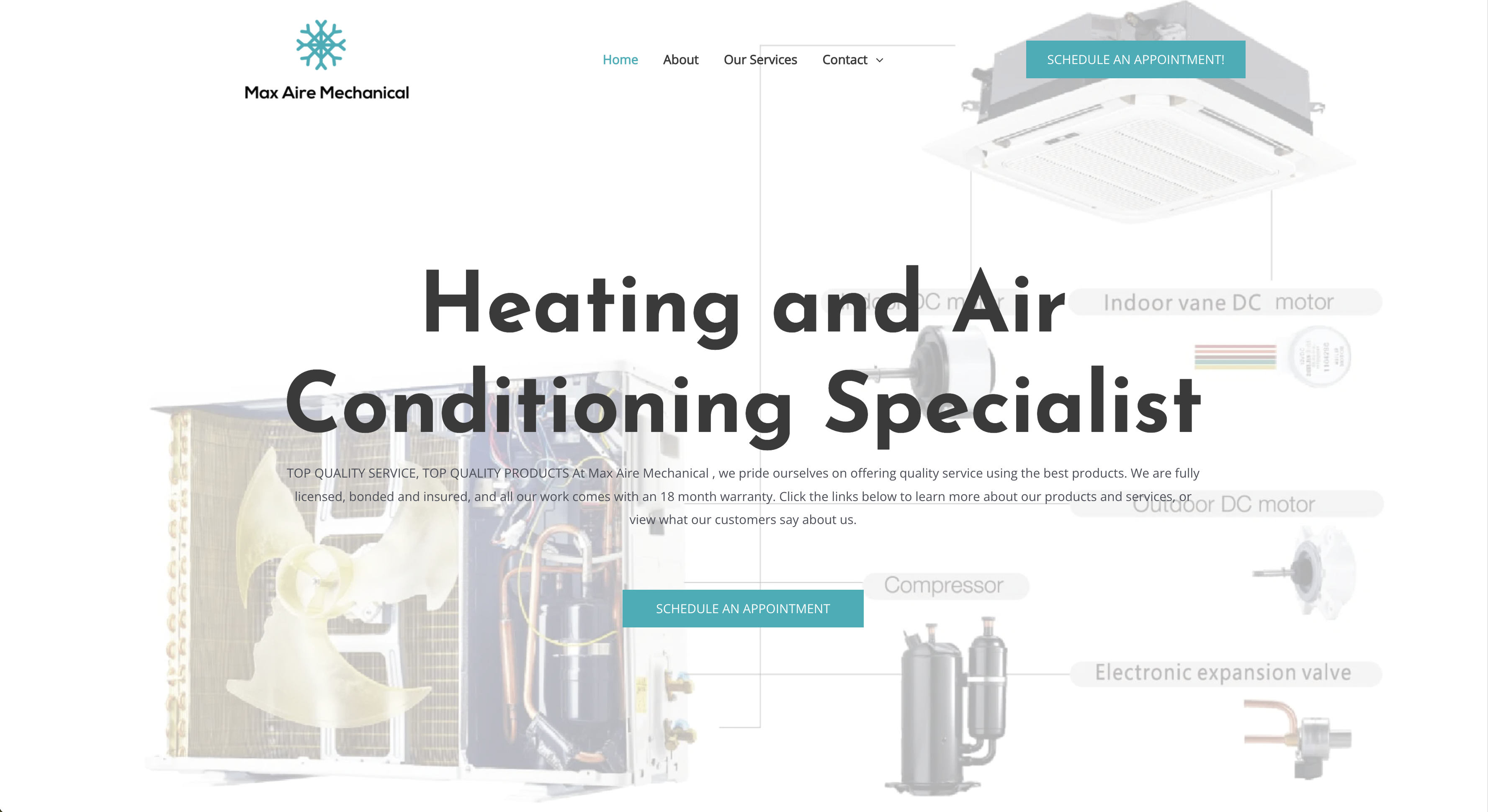 WordPress Design & Development – Max Aire Mechanical | SMACKWAGON